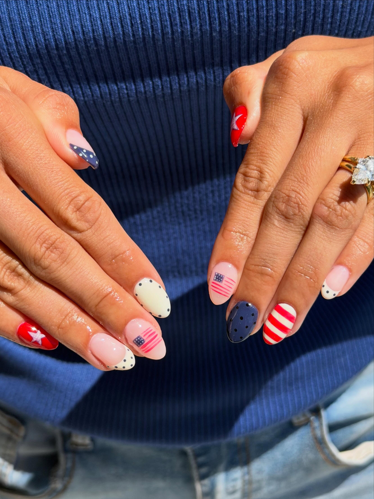 fourth of july nails simple